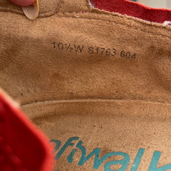 Softwalk Wish Red Suede Leather Wedge Ballet Flats Shoes Women's Size 10.5 Wide - Picture 7 of 10